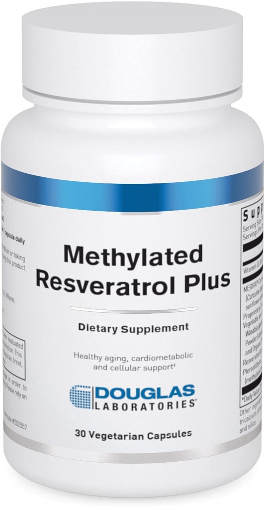 Douglas Laboratories Methylated Resveratrol Plus Formula met Curcumine en Vitamine D voor Cardiometabole en Cellular Health 30 Vegetarische Capsules