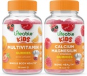 Levensvatbare Multivitamine Kids + Calcium Magnesium Kids, Gummies Bundle - Grote Proeverij, Vitamine Supplement, Glutenvrij, GGO-vrij, Kauwgom