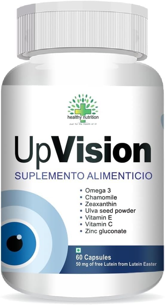 Generieke Upvision Eye Care Supplemnt voor Eye Health met Omega-3, Vitamine E, VIT A, VIT C, Lutein, Zeaxanthine, VIT B2 Vegetarian 60 Capsules-pakket van 1