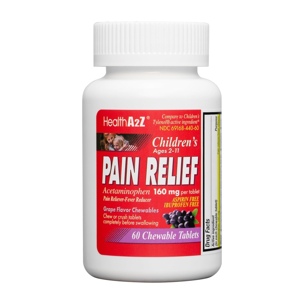 HealthA2Z® Kinderen Kauwbare Pijn Relief 
