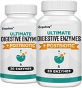 Orgabay Digestieve Enzymen 1000mg met Postbiotica, 20 Enzyme Blend voor Bloating, Optimale Digestie en Gut Functie, 120 Veggie Capsules