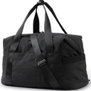 BAGSMART sportschool tas voor vrouwen, Carry on Weekender Overnachting Bag, Travel Duffel Bags met Trolley Sleeve, Persoonlijke Item Reistas Tote Bag workout Dans Bag(Black,Medium)