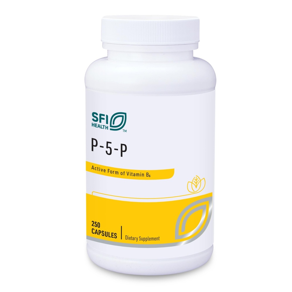 Klaire Labs SFI Health P-5-P - 30 Milligram Bioactive Vitamin B6 Pyridoxal-5-Fosfaat voor Metabole en Lever Ondersteuning, Hypoallergeen (100 Capsules)