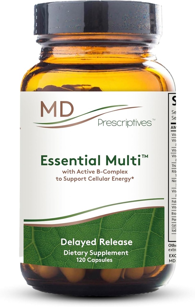 MD Prescriptives - Essential Multi (Delayed Release) - Multivitamine Mineral Complex Supplement voor verbeterde Hormone Ondersteuning - 120 Capsules