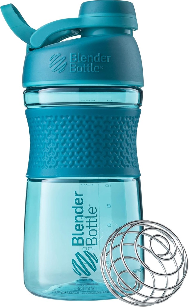 BlenderBattle 20oz SportMixer Protein Shaker Flessen, Black & Teal, bundel van 2