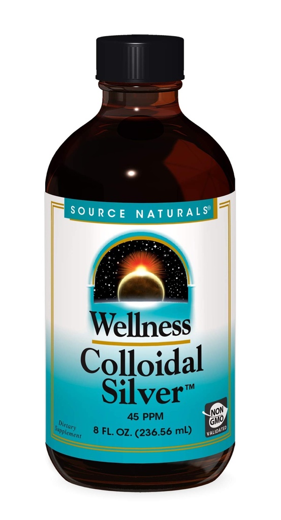 Bron Natuurlijken Wellness Colloïdaal Zilver 45 ppm, ondersteunt fysiek welzijn* - 8 Fluid oz