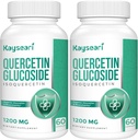 Quercetin Glucoside 1200mg Supplements - Isoquercetin with 6X Bioavailability,120 Veggie Capsules,Contain Black Pepper & Rutin for Max Absorption
