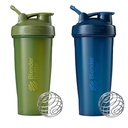 BlenderBattle Classic Shaker Bottle Perfect voor eiwitshakes en pre-workout, 28-Ounce (2 Pack), Moss en marine