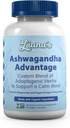 Ashwagandha Voordeel, USDA Organic Blend for Stress Relief, Mood & Adrenal Support. Gemaakt met Ashwagandha, Kurkuma, Spirulina en Meer- 60 capsules Pure Non-GMO Vegan Supplement