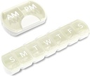 2 Pack (Weekly & Daily), 2 Times a Day (AM/PM) + 7-daagse pil Organizer, Vitamine Planner, Grote Capaciteit pil Box Set, Reis pil Case voor Medicatie/Vitaminen/Visolie/Supplements, Wit