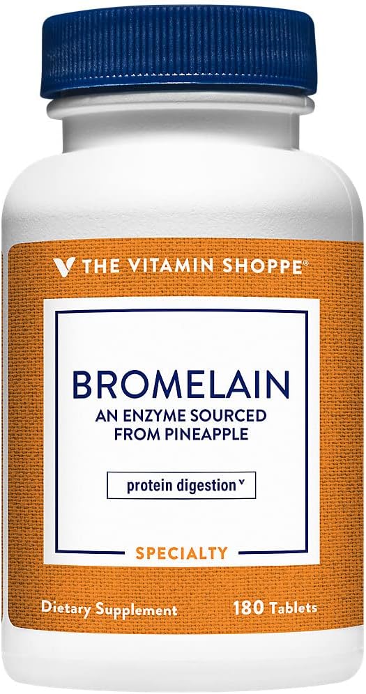De vitamine Shoppe Bromelain 500MG & 2.000 GDU, ondersteunt eiwitdigestie & absorptie, enzym afkomstig van ananassen (180 tabletten)