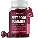 Beetwortel Gummies met COQ10 & Granaatappel - Nitric Oxidation Supplement for Men and Women - Beetwortel for Endurance, Performance, Recovery - Vegan, Non-GMO, Glutenvrij - Mixed Berry Flavor, 120 Tel.