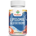 2400MG Liposomale glutathion, met vitamine C, melkdistel & alfa-lipoïnezuur, hoofdantioxidanten, zuiver gereduceerd L-glutathion - immuunsysteem, celreparatie, energie, hoge absorptie, 60 Softgels
