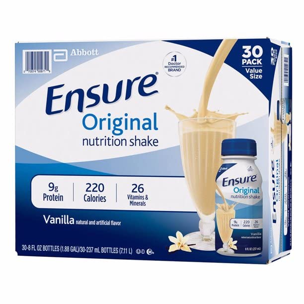 Zorg ervoor dat Plus Voeding Shake Vanille 30 Pack/8 Fl Ounce Net Wit 240 Fl Ounce