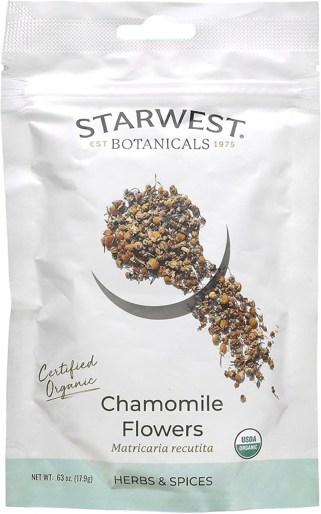 Starwest Botanicals Biologische Kamille Bloemen, 0,63 oz (17,9 g)