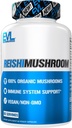 Evlutie Nutrition Reishi Mushroom - Immune System & Health Support - 500mg Paddestoelensupplement - 100% biologisch, veganistisch en niet-GMO - 60 porties