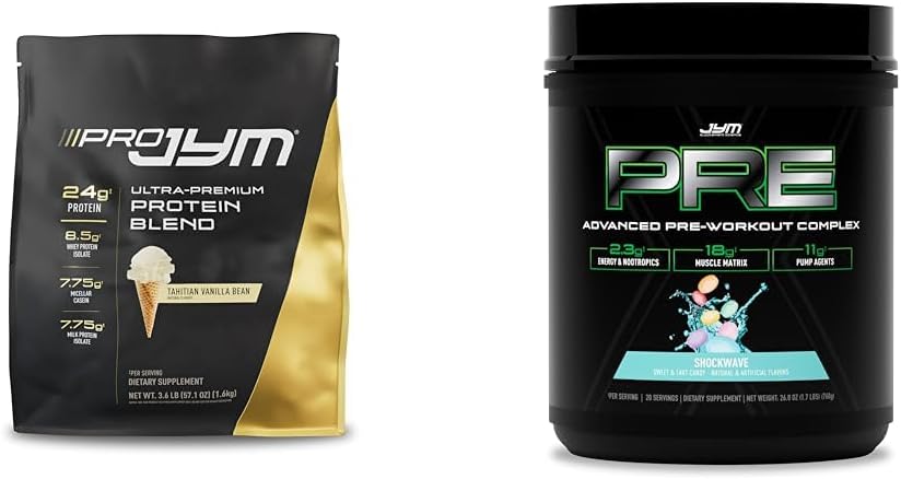 PRO JYM 45 Servers Proteïnepoederbundel met PRE JYM X Pre-workout