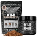 Cocotrope Biologische Paddestoel Cacao Mix (16oz) & Collageen Peptides (16oz) Bundel voor huid, haar en gezamenlijke ondersteuning
