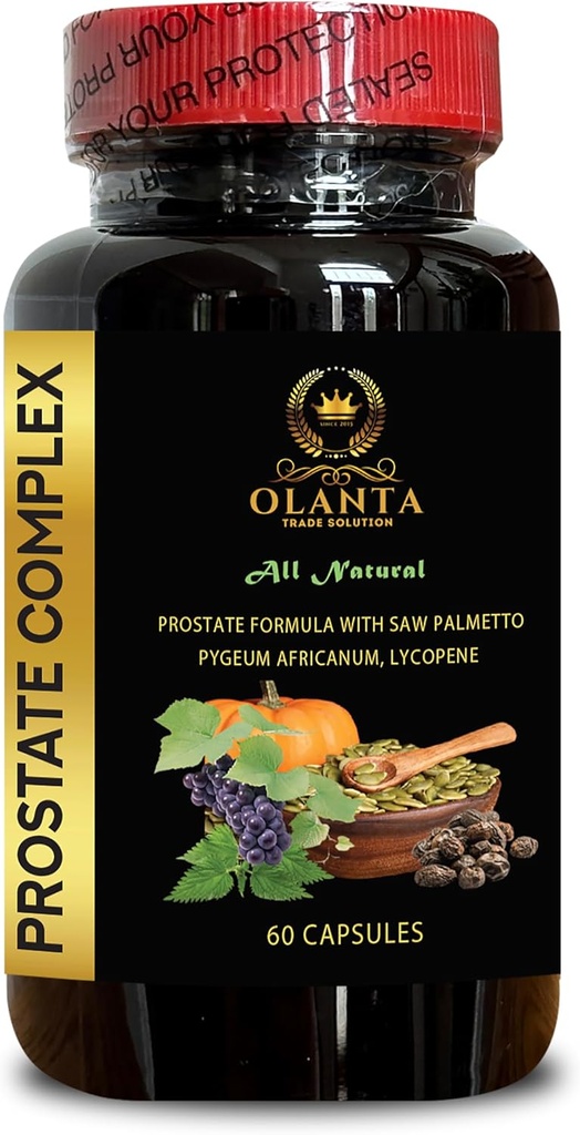 Prostaat gezonde pillen - Prostaat Complex voor mannen - Voedingsondersteuning voor Prostaat, Prostaat Ondersteuning Supplement, Saw Palmetto Extract, Pygeum africanum - 1 fles