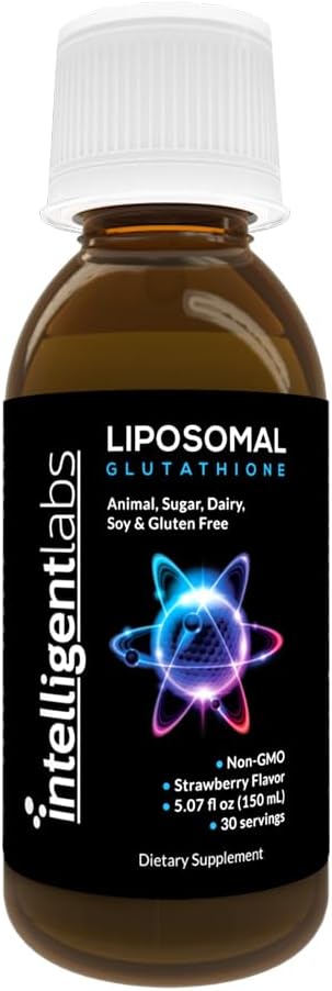 Intelligente Labs Liposomale Glutathion - Hoog Geavanceerde Antioxidant, Reduced Setria, 500MG per Serving Liquid Supplement Biologische, 30 porties