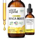 Wild & Organic Maca Root Drops for Women & Men - Mood, Focus, Active Lifestyle - Peruaanse Maca Supplement - Veganistisch, Suiker & Alcoholvrije Tinctuur - 2 fl oz