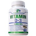 PIvotal Health Products: Vitamine D3 5.000 IE - 5.000 IE vitamine D in capsulevorm. Gemakkelijk te slikken en werkt snel