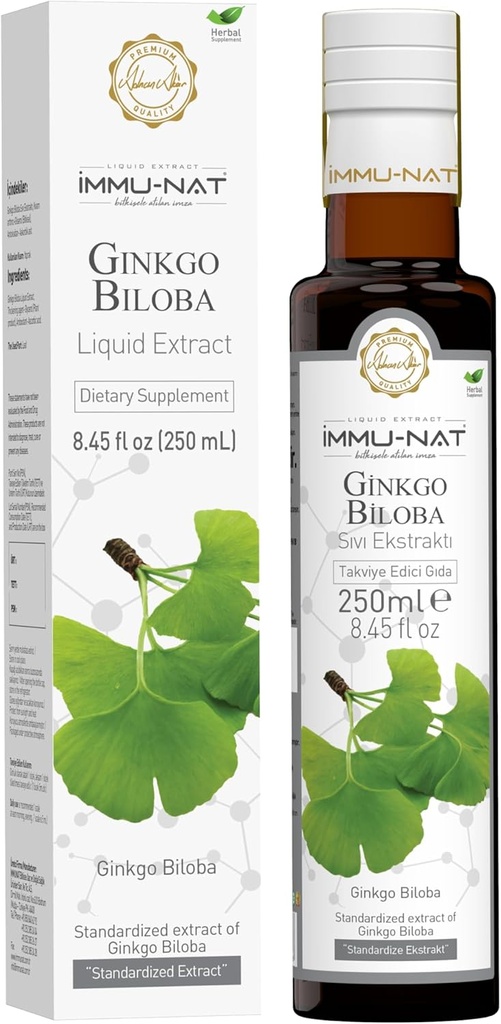 Ginkgo Biloba Premium Liquid Supplement - 8.5oz - Verbetert het geheugen en cognitieve functie - Herbal Formule