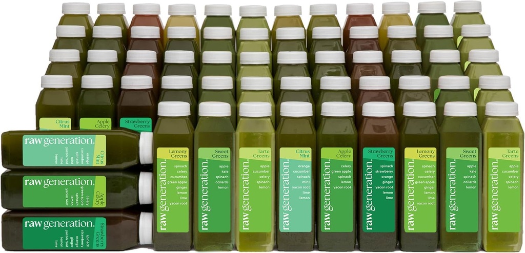 Raw Generation Deep Detox Reinigen van 10 dagen Juice Reiniging met minder suiker voor gewichtsverlies, energie, schonere huid & Gut Health 