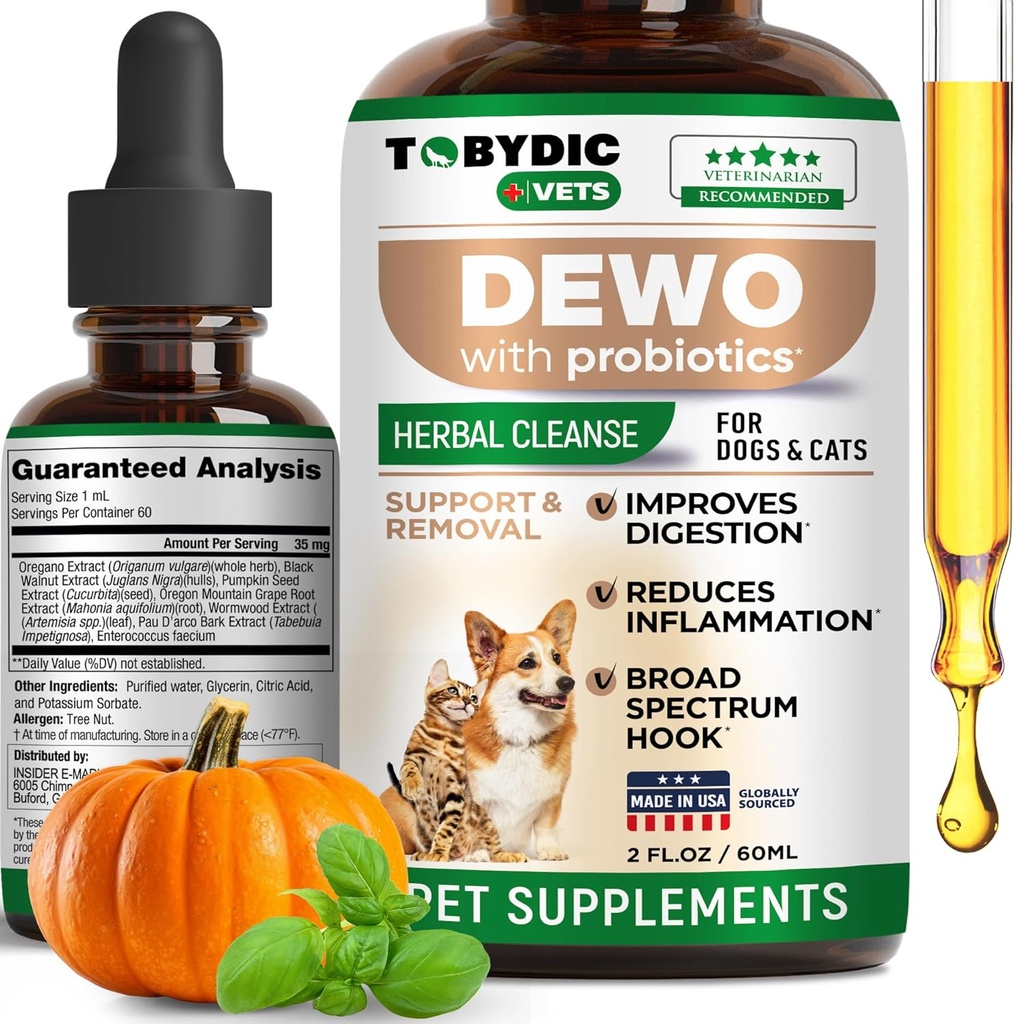Breed Spectrum Herbal Intestinal Defense met Probiotic voor katten en honden - Natuurlijke ondersteuning helpt bij het verwijderen van toxines - Supplement druppels - Made in USA