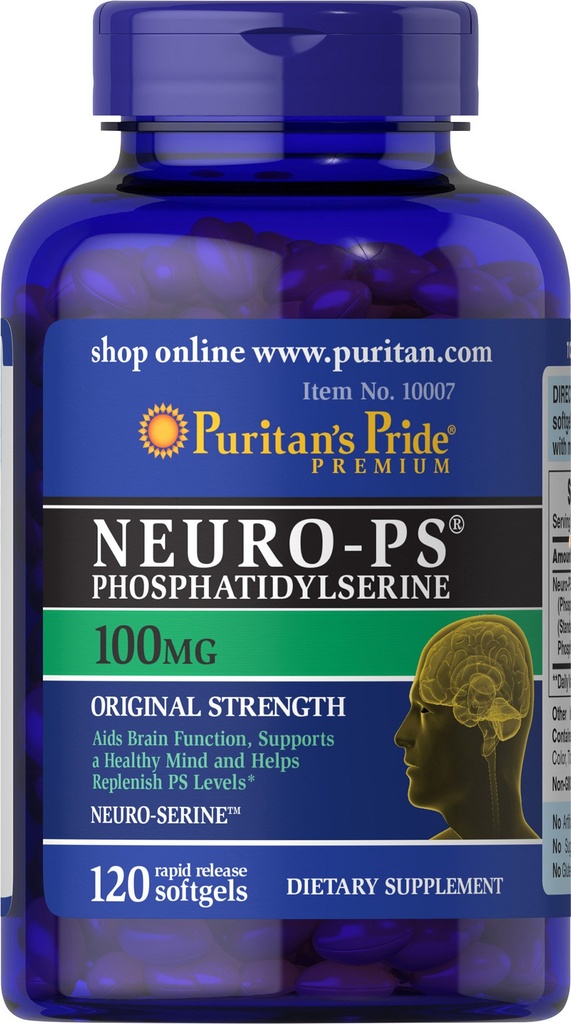 Puritan's Pride Neuro-PS 100 mg Softgels, 120 Tellen