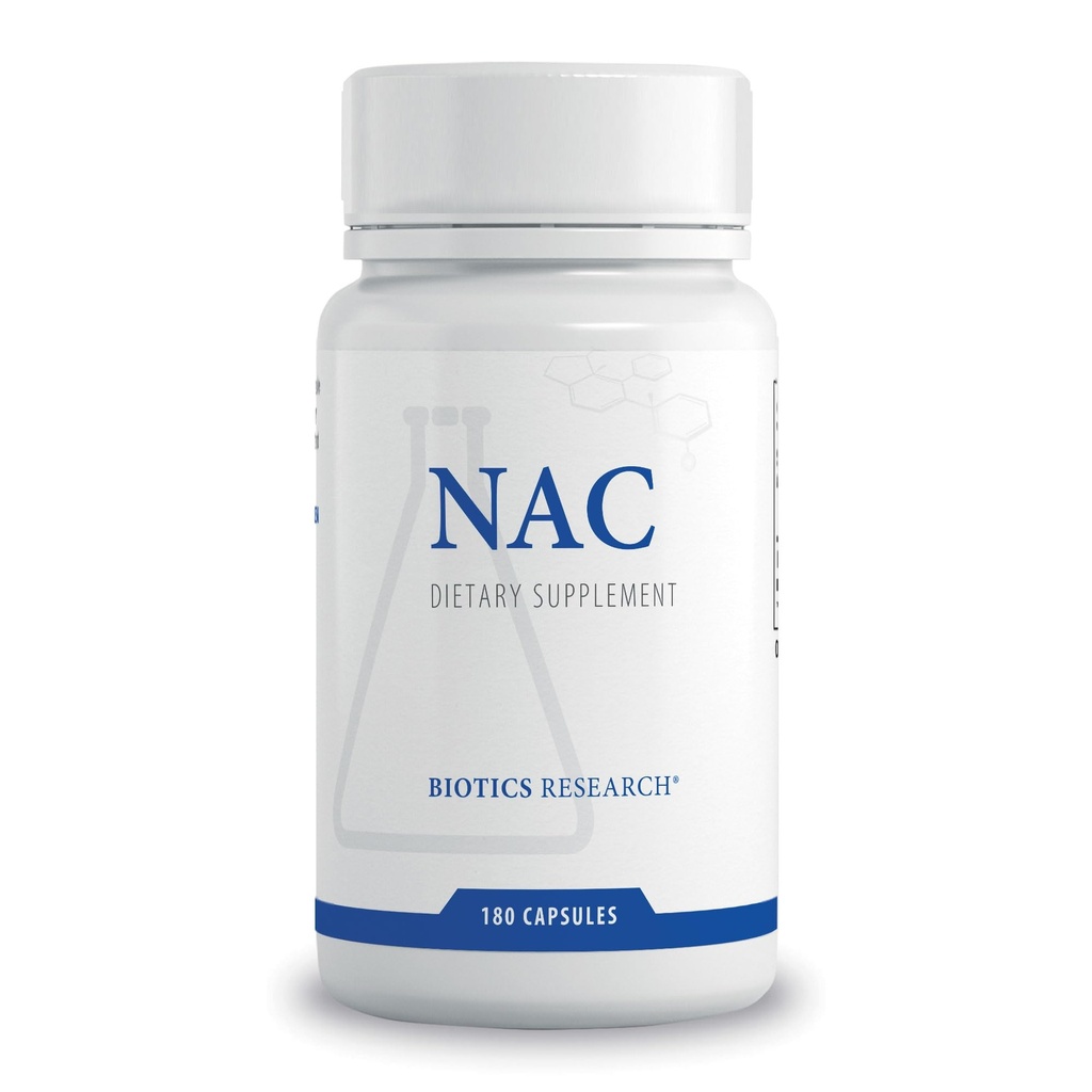 Biotica Onderzoek NAC N Acetyl L Cysteine, 500 Milligram, Glutathion Productie, Ontgifting Ondersteuning, Spierherstel, Gezonde Longen. 180 caps