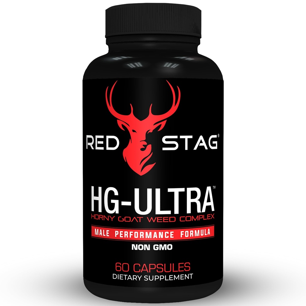 Red Stag Testosteron Booster Horny Goat Weed Complex met Maca Root Powder, Tribulus Terrestris, Saw Palmetto & Tongkat Ali Powder Male Enhancement - 60 capsules