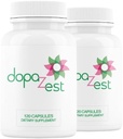 DopaZest- Ondersteuning voor geestelijke helderheid, Cavid Brain en Brain Fog*. (120 Capsules) 2 Pack