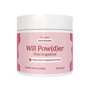 Will Powder Dietary Supplement Powdered Botanical Drink Magnesium Kalium en Herbal Blend Pink Grapefruit Smaak Stress Ondersteuning Spierontspanning Geen Toegevoegde Suikers Vegetarische 30 porties
