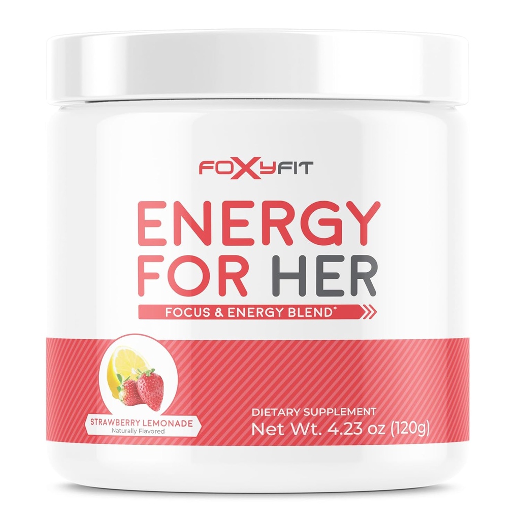 Energie voor haar door Foxy Fit Energy and Recovery Suppport for Women (Strawberry Lemonade - 30 Servers)