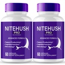 Nite Hush Pro Brain Supplements for Memory and Focus Capsules, NiteHush Advanced Formula Brain Health Support - Maximum Strength Nootropics NiteHushPro All Natural Support Pills Reviews (2 Pack)