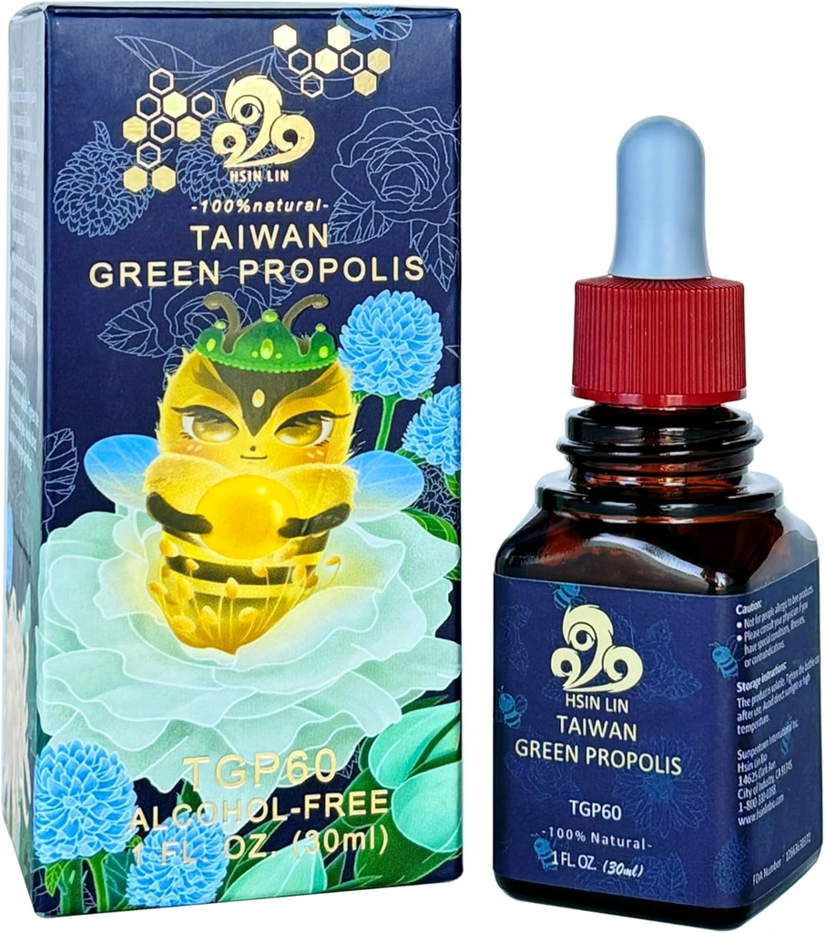 Taiwan Green Propolis, hoge concentratie Propoline > 60 mg/ml, Nutrient-Rich, Antioxidant