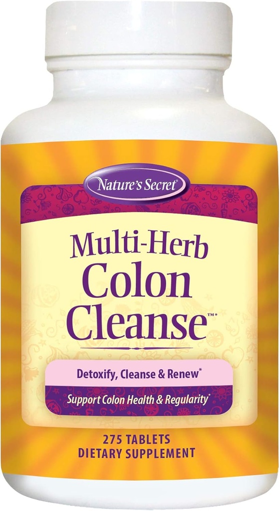 Nature's Secret Multi-Herb Colon Cleanse Ondersteunt Digestieve Gezondheid en Regularity, 275 tabletten