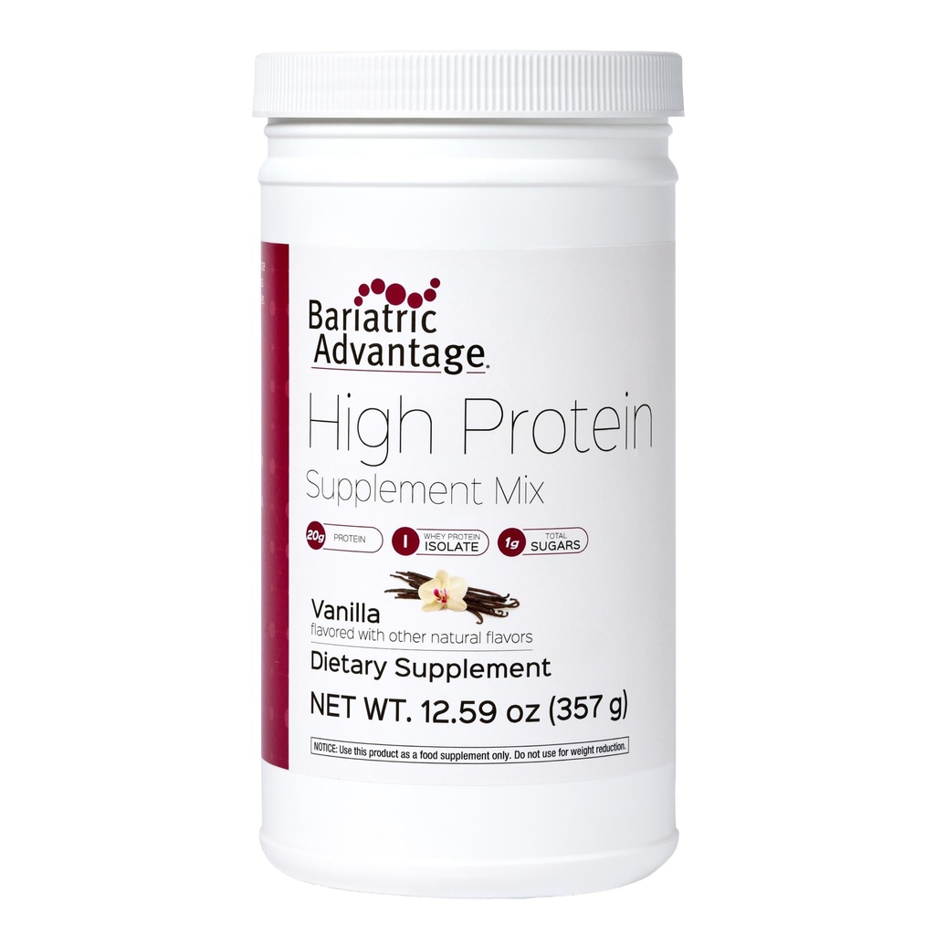 Bariatric Advantage High Protein Supplement Mix - Bariatric Protein Powder - 20 g Proteïne - voor patiënten met pre- en postbariatrische chirurgie - met ijzer, calcium en meer - 14 porties - Vanille