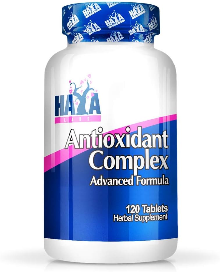 Haya Labs Antioxidant Complex 120 Tabs. Een sterk, antioxidant carotenoïde complex met luteïne, zeaxanthine, bèta-caroteen en vitamine E gezonde huid