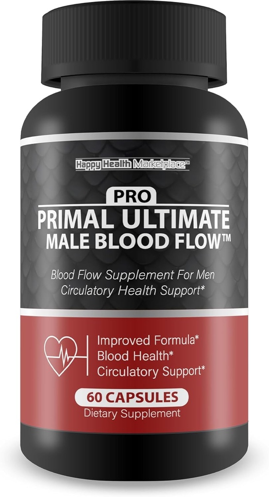 Pro Primal Ultimate Man Blood Flow - Onze beste geavanceerde bloedstroom Circulatie Ondersteuning - Bloedstroom Pro Primal X Primal Ultimate Max Blood Flow Supplement Powder Capsules Hele Body Circulatie Pillen