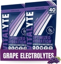 Vitalyte Electrolyte Powder Drink Mix, Isotonic Electrolyte Hydration Mix, Gluten Free Post Workout Powder Mix, Pack of 2, 35 oz. Each, Grape Flavor
