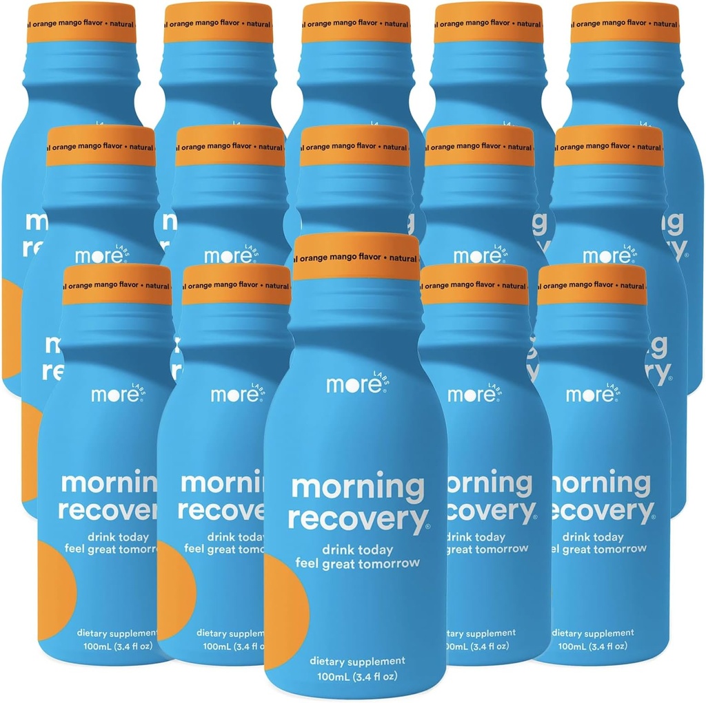 Meer Labs Morning Recovery Orange Mango Flavor Electrolyte & Milk Thistle Drink 15 Pack 