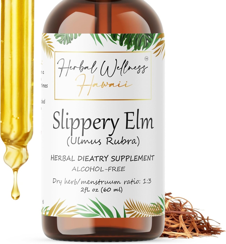 Slipperig eitje (Ulmus Rubra) gedroogd bast Alcoholvrij vloeibaar extract (2 oz)
