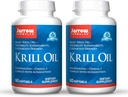 Jarrow Formulas Krill Oil - 60 Softgels - Phospholipid Omega-3 Complex with Astaxanthine - May Support Lipide Management, Hersenfunctie & Metabolisme - 30 porties