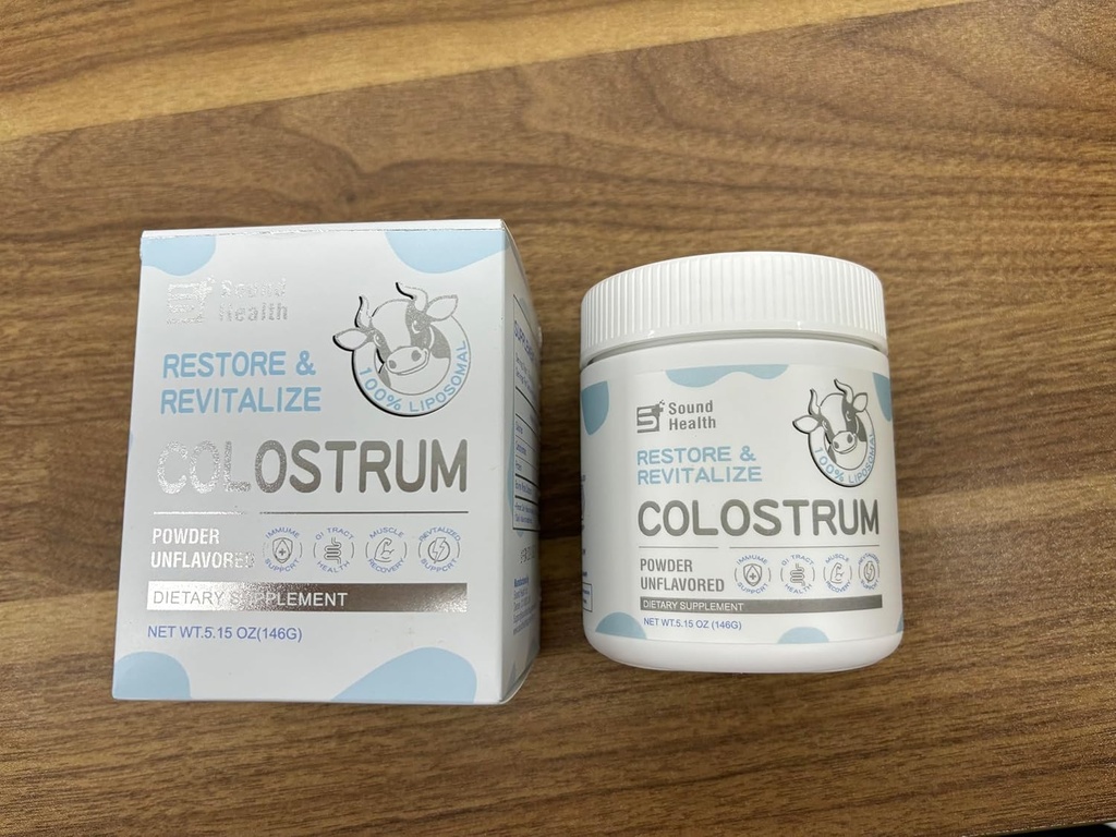 Colostrum Supplement Powder for Humans - Organic Bovine Colostrum Supplement for Gut Health, Hair Growth, Immune Support - Unflavored (73 Servings)