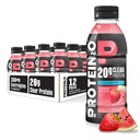 Proteïne2o Hydration Drink - 2-in-1 Liquid Clear Whey Protein Isolaat en Electrolyte Drink - 20g Proteïne, Vitaminen B5, B6 - Post-workout Herstel - 16,9 Fl Oz - 12 Graaf Aardbei Watermeloen