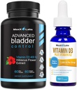 Advanced Bladder Control Supplementen 60Ct + Vitamine D3 K2 Liquid Drops w/K2 MK7-2.000 IE Per druppel Vitamin D K2 druppels 1 Oz