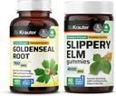 BIO KRAUTER Goldenseal 100 Capsules & Gladde Elm 60 Gummies