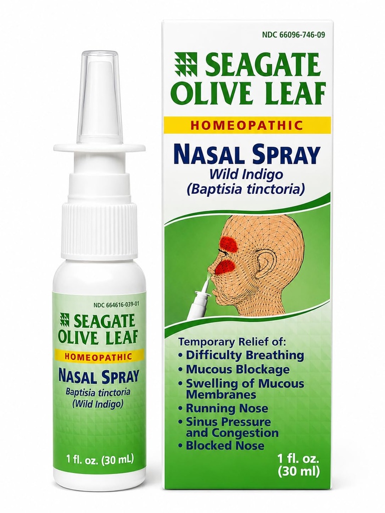 Seagate producten Homeopathische Olive Leaf Neusspray (verpakking van 1) 1 Ounce